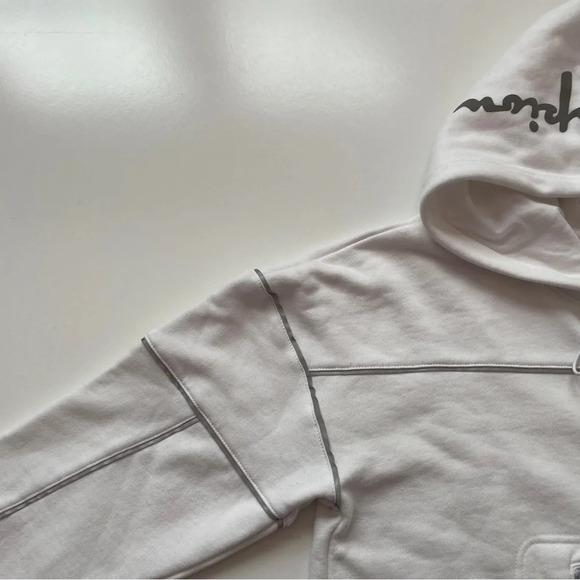 Champion x Urban Outfitters Exclusive White Reflective Hoodie Sweatshirt - Picture 10 of 15